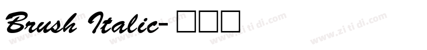Brush Italic字体转换